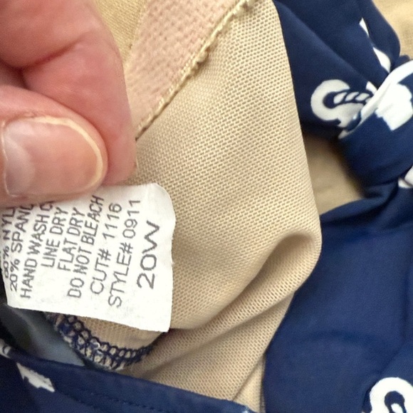 Nautical Navy Anchor Women's One Piece Swimsuit - Picture 3 of 5